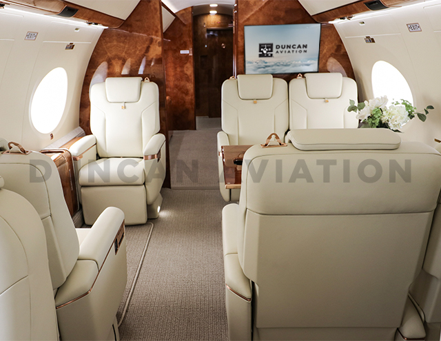 Interior of Gulfstream 650 by Duncan Aviation