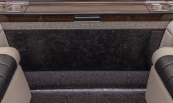 Close up of drinkrail in refurbished Global by Duncan Aviation