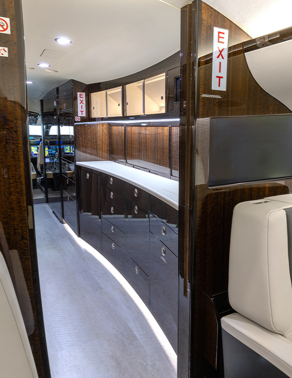 Interior of Global galley by Duncan Aviation